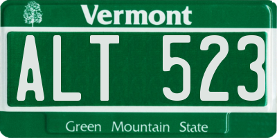 VT license plate ALT523