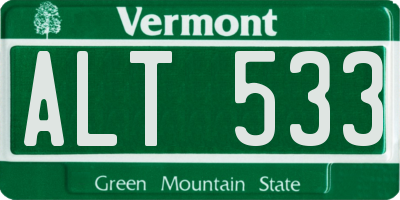 VT license plate ALT533