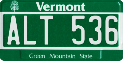 VT license plate ALT536