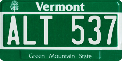 VT license plate ALT537