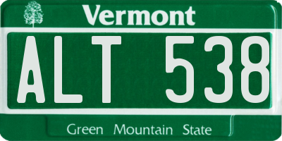 VT license plate ALT538