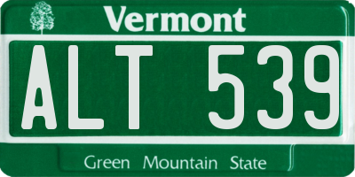VT license plate ALT539