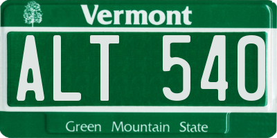 VT license plate ALT540