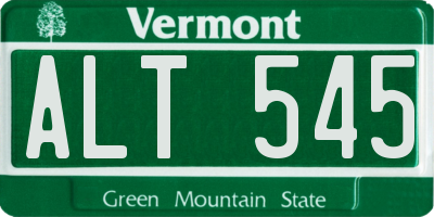 VT license plate ALT545