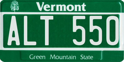 VT license plate ALT550