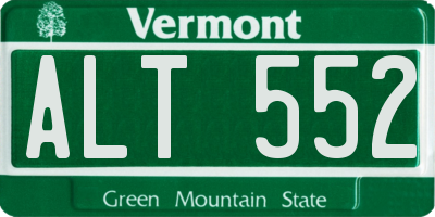 VT license plate ALT552
