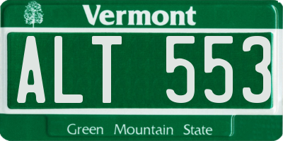 VT license plate ALT553