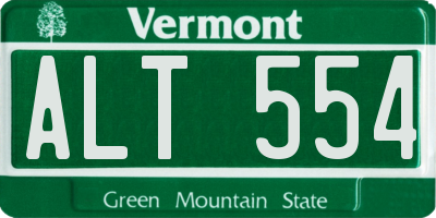 VT license plate ALT554