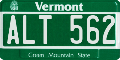 VT license plate ALT562