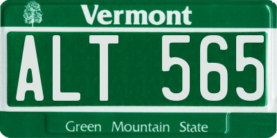 VT license plate ALT565