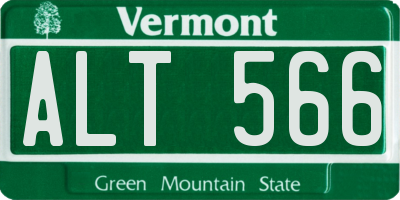 VT license plate ALT566