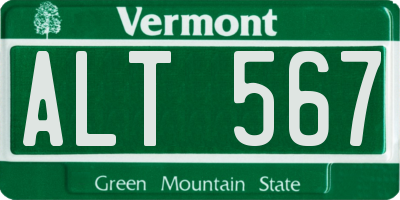 VT license plate ALT567