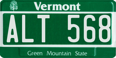 VT license plate ALT568