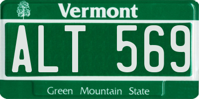 VT license plate ALT569