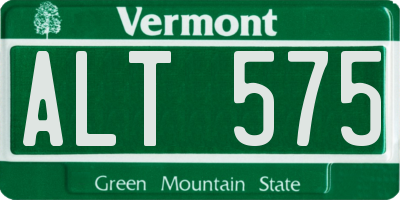 VT license plate ALT575