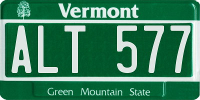 VT license plate ALT577