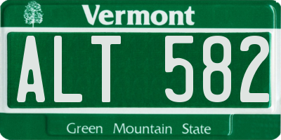 VT license plate ALT582