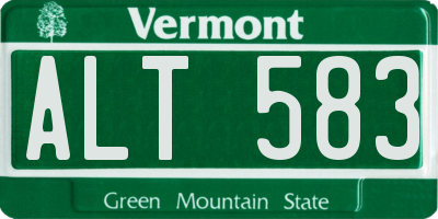 VT license plate ALT583