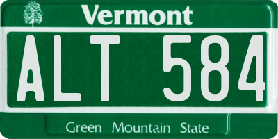 VT license plate ALT584