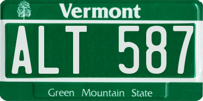 VT license plate ALT587