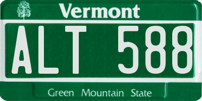 VT license plate ALT588