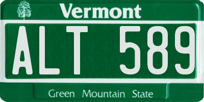 VT license plate ALT589