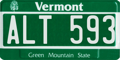 VT license plate ALT593