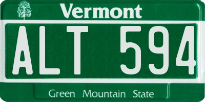 VT license plate ALT594