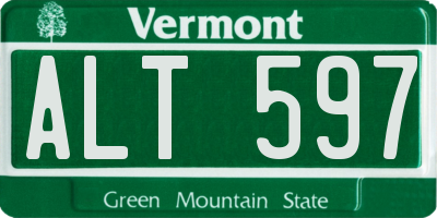 VT license plate ALT597