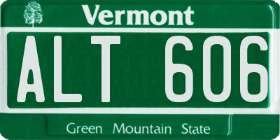 VT license plate ALT606