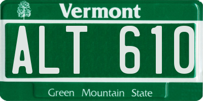 VT license plate ALT610