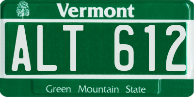 VT license plate ALT612
