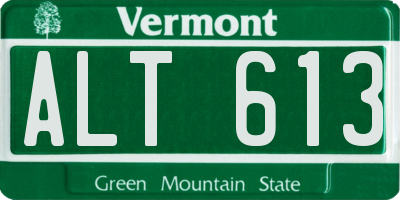 VT license plate ALT613
