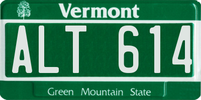 VT license plate ALT614