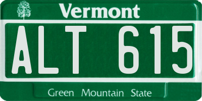VT license plate ALT615