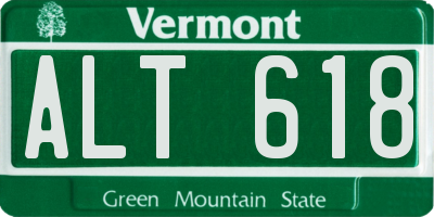 VT license plate ALT618