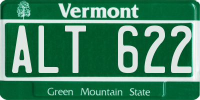 VT license plate ALT622