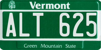 VT license plate ALT625
