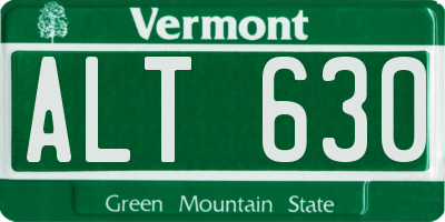 VT license plate ALT630