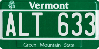 VT license plate ALT633
