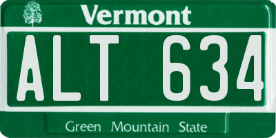 VT license plate ALT634
