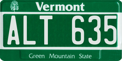 VT license plate ALT635