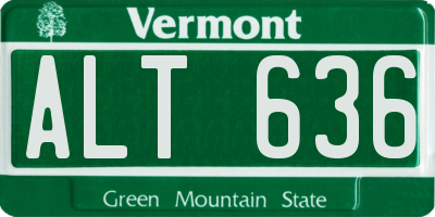 VT license plate ALT636