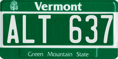 VT license plate ALT637