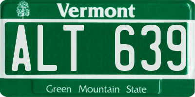 VT license plate ALT639