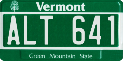 VT license plate ALT641