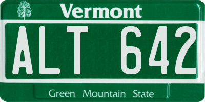VT license plate ALT642