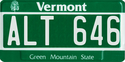 VT license plate ALT646