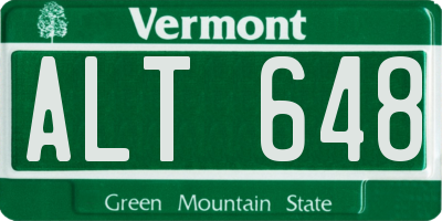 VT license plate ALT648