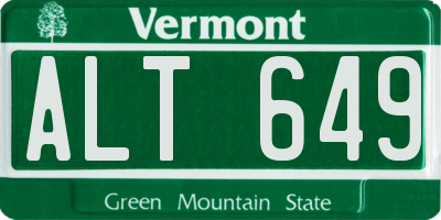 VT license plate ALT649